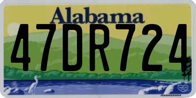 AL license plate 47DR724