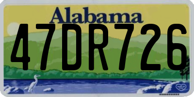 AL license plate 47DR726