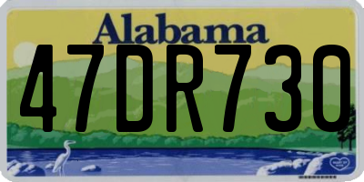 AL license plate 47DR730