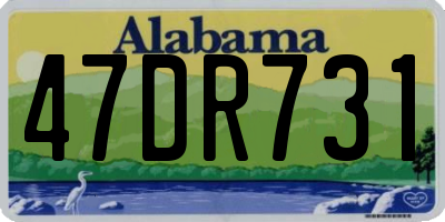 AL license plate 47DR731