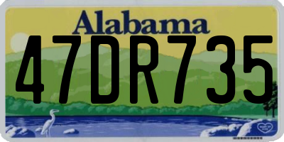 AL license plate 47DR735