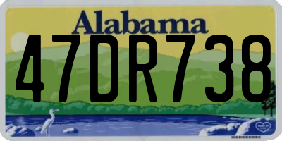 AL license plate 47DR738