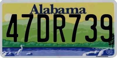 AL license plate 47DR739