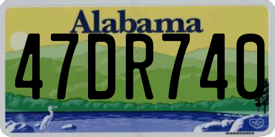 AL license plate 47DR740