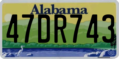 AL license plate 47DR743