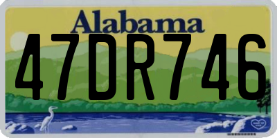 AL license plate 47DR746