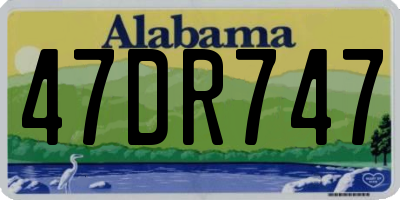 AL license plate 47DR747