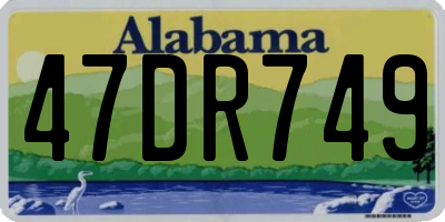 AL license plate 47DR749