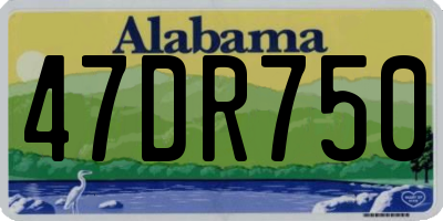 AL license plate 47DR750