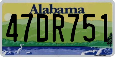 AL license plate 47DR751