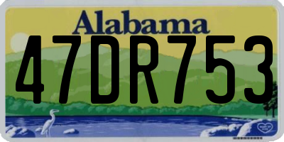 AL license plate 47DR753