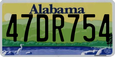 AL license plate 47DR754