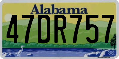 AL license plate 47DR757