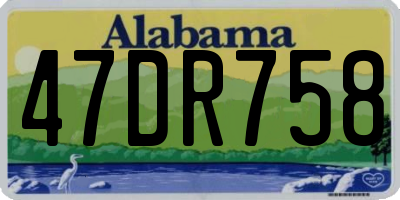 AL license plate 47DR758