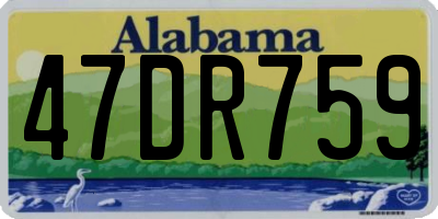 AL license plate 47DR759