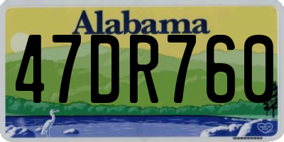 AL license plate 47DR760