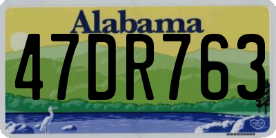 AL license plate 47DR763
