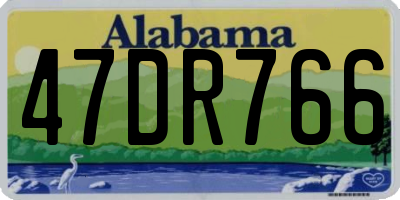 AL license plate 47DR766