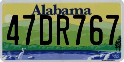 AL license plate 47DR767