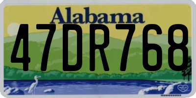 AL license plate 47DR768