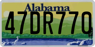 AL license plate 47DR770