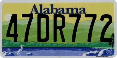 AL license plate 47DR772