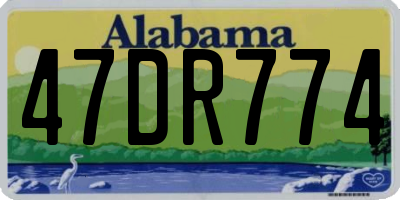 AL license plate 47DR774