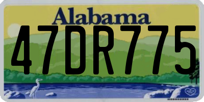 AL license plate 47DR775