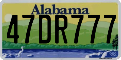 AL license plate 47DR777