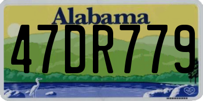 AL license plate 47DR779