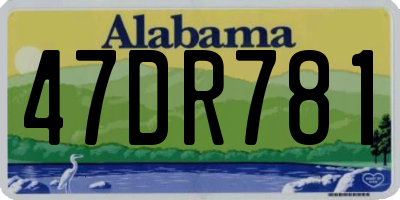 AL license plate 47DR781