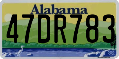 AL license plate 47DR783