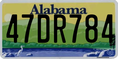 AL license plate 47DR784