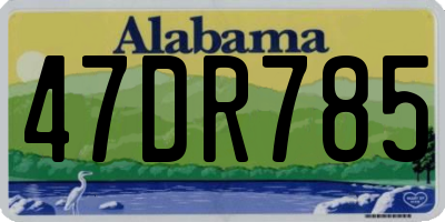 AL license plate 47DR785