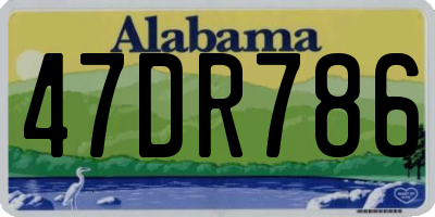 AL license plate 47DR786