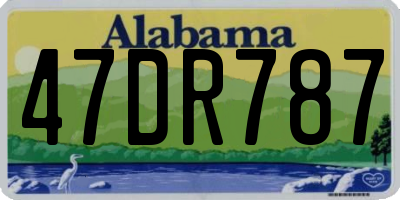 AL license plate 47DR787