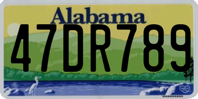AL license plate 47DR789