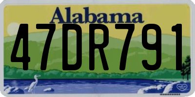 AL license plate 47DR791