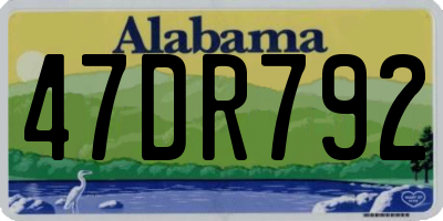 AL license plate 47DR792