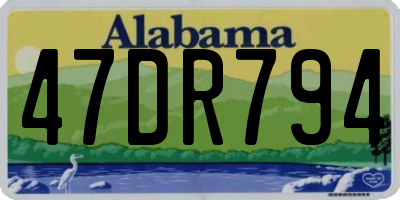 AL license plate 47DR794