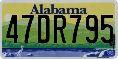 AL license plate 47DR795