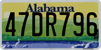 AL license plate 47DR796