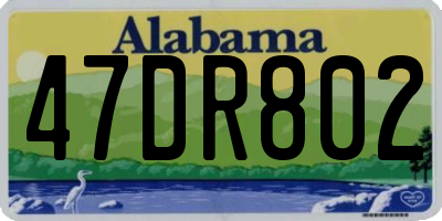 AL license plate 47DR802
