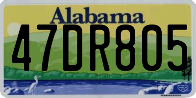 AL license plate 47DR805
