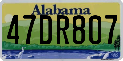 AL license plate 47DR807
