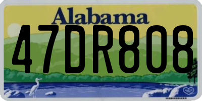 AL license plate 47DR808