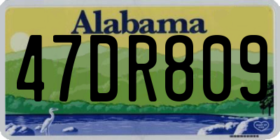 AL license plate 47DR809