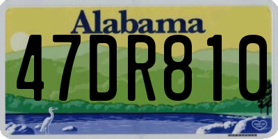 AL license plate 47DR810