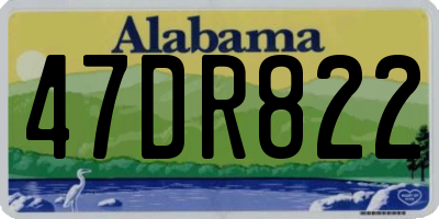 AL license plate 47DR822