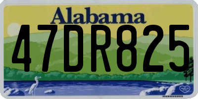 AL license plate 47DR825